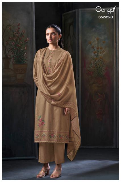 Ganga keyara 5232 dress material wholesalers in ulhasnagar